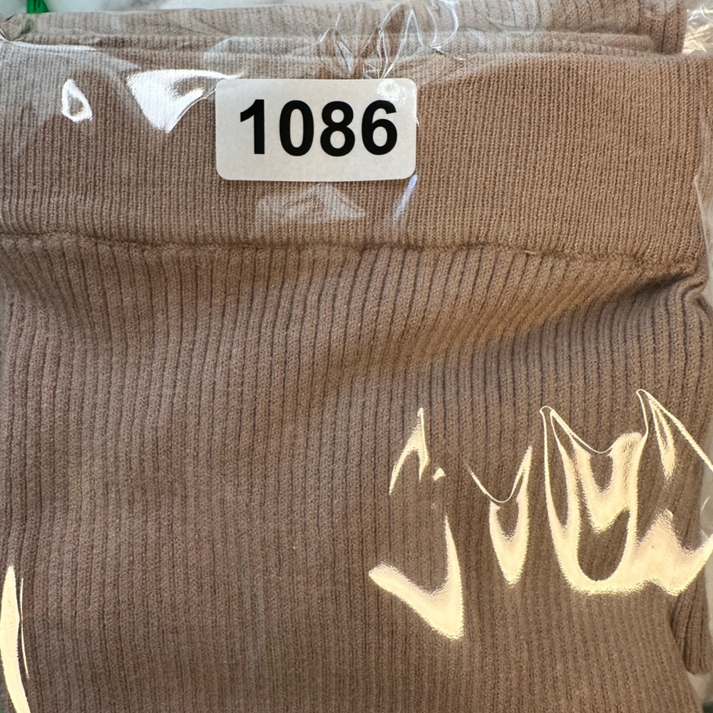 NWT AND NOW THIS Pull On Ribbed Knit Midi Skirt | Tan | Size Large - Picture 6 of 6